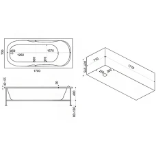 Акриловая ванна BAS Нептун 170x70