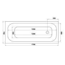 Акриловая ванна BAS Лира 170x70