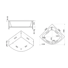 Акриловая ванна BAS Империал 150x150