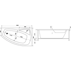 Акриловая ванна BAS Камея PRO 160x95 L
