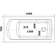 Акриловая ванна BAS Аякс 150x75