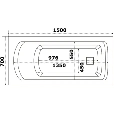 Акриловая ванна BAS Аякс 150x70