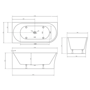 Акриловая ванна ABBER AB9257-1.7 L 170х78
