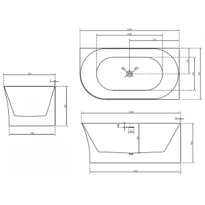 Акриловая ванна ABBER AB9258-1.5 R 150х78