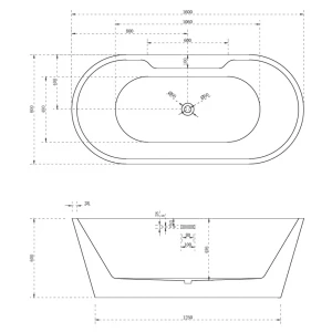 Акриловая ванна ABBER AB9299-1.6 160х80