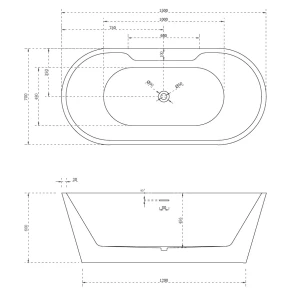 Акриловая ванна ABBER AB9299-1.5 150х70
