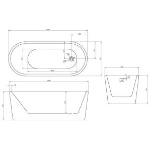 Акриловая ванна ABBER AB9272-1.6 160х70