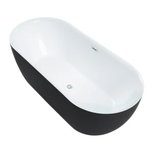 Акриловая ванна Aquanet Delight 170x78 черный матовый