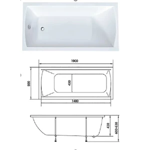 Акриловая ванна Marka One Modern 190х80