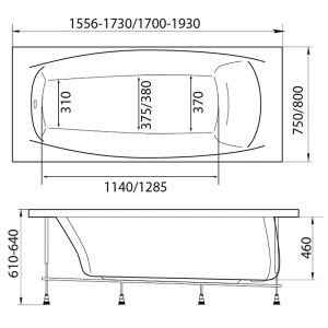 Акриловая ванна Marka One Pragmatika 193х80