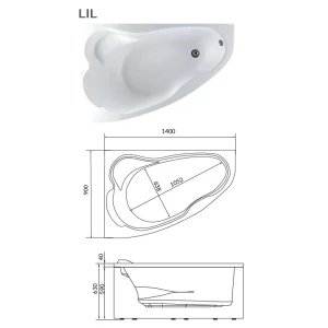 Акриловая ванна Marka One Lil 140x90 L