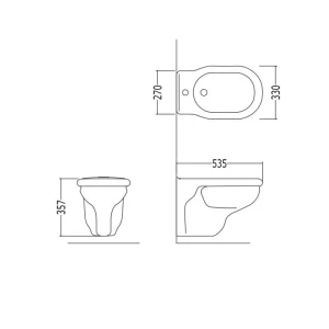 Биде подвесное Devon&Devon Etoile IBBID1FSET