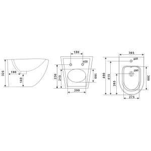 Биде подвесное Timo Kulo TK-404