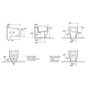 Биде напольное Kerasan Flo 312001*1