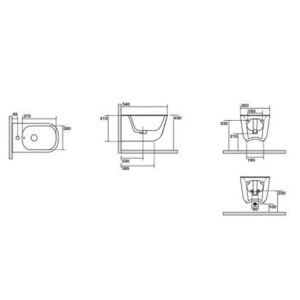 Биде подвесное Kerasan Tribeca 512501