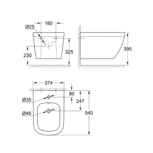 Биде подвесное Grohe Euro Ceramic 39208000