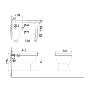 Биде подвесное Creo Ceramique Orleans OR2100