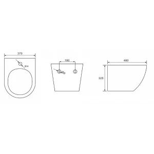 Биде подвесное Azario Grado AZ-0046-BN SP черный матовый