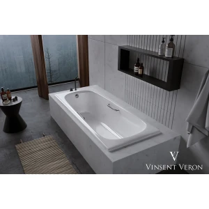 Чугунная ванна Vinsent Veron Concept 140x70 с ножками и ручками