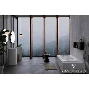 Чугунная ванна Vinsent Veron Concept 140x70 с ножками и ручками