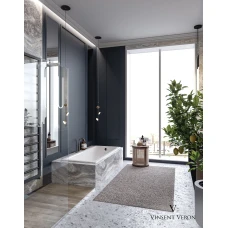Чугунная ванна Vinsent Veron Square 170x75 с ножками