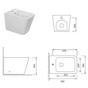 Биде напольное SantiLine SL-5052
