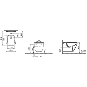 Биде подвесное Vitra Integra Square 7083B003-0288