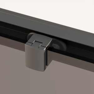 Душевая дверь в нишу Ambassador Forsa 100х200 17021216AB профиль черный, стекло прозрачное