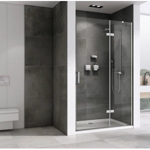 Душевая дверь в нишу Abber Zart AG08090 90х195 хром, стекло прозрачное