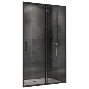 Душевая дверь в нишу Abber Schwarzer Diamant AG30100B5 100х190 черный, стекло прозрачное