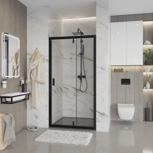 Душевая дверь в нишу Niagara Nova NG-83-8AB 80x195, профиль черный