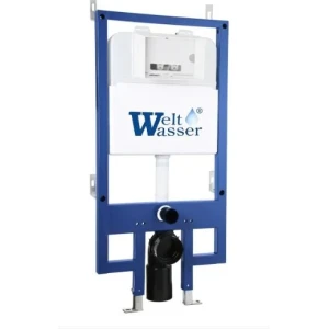 Комплект Weltwasser 10000010352 подвесной унитаз Baarbach 004 GL-WT + инсталляция Bamberg 545 + кнопка Bamberg BL