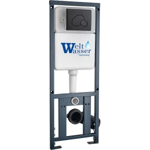 Инсталляция для унитаза WeltWasser Marberg 410 RD BL 10000011210, кнопка черная матовая