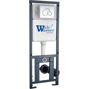 Инсталляция для унитаза WeltWasser Marberg 410 RD CR 10000008207, кнопка хром глянцевый