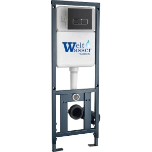Инсталляция для унитаза WeltWasser Marberg 410 SE BL 10000011212, кнопка черная матовая