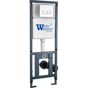 Инсталляция для унитаза WeltWasser Marberg 410 SE WT 10000011211, кнопка белая глянцевая