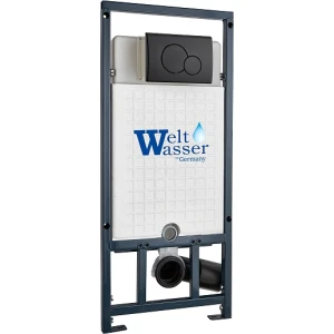 Инсталляция для унитаза WeltWasser Marberg 507 RD BL 10000011214, кнопка черная матовая