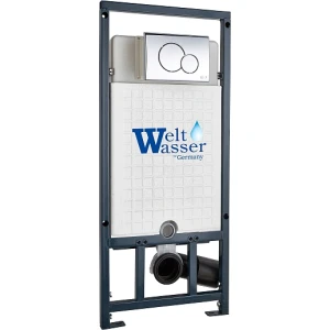 Инсталляция для унитаза WeltWasser Marberg 507 RD CR 10000008208, кнопка хром глянцевый