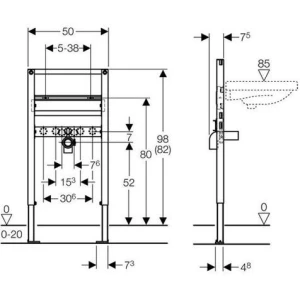 Инсталляция для умывальника Geberit Duofix 111.490.00.1