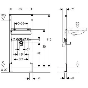 Инсталляция для умывальника Geberit Duofix h112 111.434.00.1