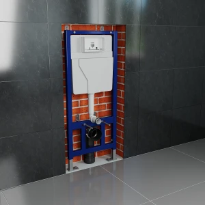 Инсталляция для унитаза Grossman 980.T1.02.110.110, кнопка матовый хром