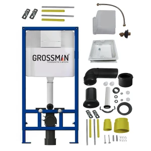 Инсталляция для унитаза Grossman 980.T1.02.110.110, кнопка матовый хром