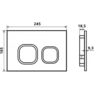 Кнопка смыва Esbano LPS-10GW, белый глянец