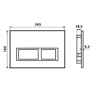 Кнопка смыва Esbano PRK-12GW, белый глянец