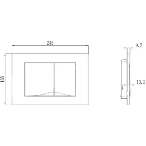 Кнопка смыва Esbano VRT-29GW, белый глянец