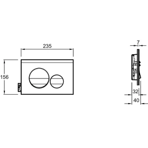 Кнопка смыва Jacob Delafon E20859-00-MWH белая