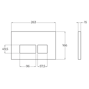 Кнопка смыва BelBagno BB040CR.MAT, хром матовый
