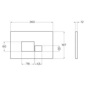 Кнопка смыва BelBagno BB070CR.MAT, хром матовый