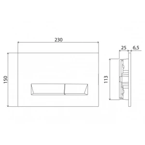 Кнопка смыва BelBagno Marmi BB009-MR-BIANCO, белая
