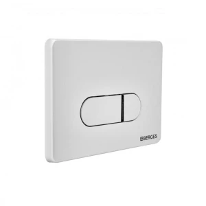 Кнопка смыва Berges Novum D4 040034, Soft Touch белая